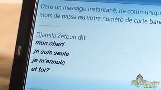Bombázó fiatal arab lány cidázza a brét