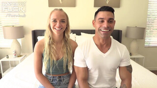 Világos Szőke spiné és az izmos srác - Hot Guys Fuck